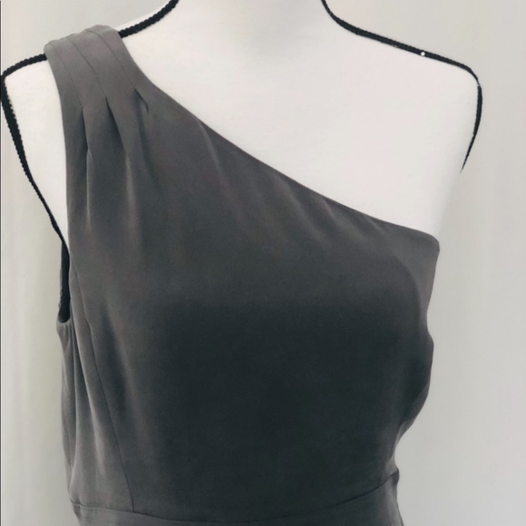 J.Crew silk one shoulder gray dress 10 - Picture 8 of 8